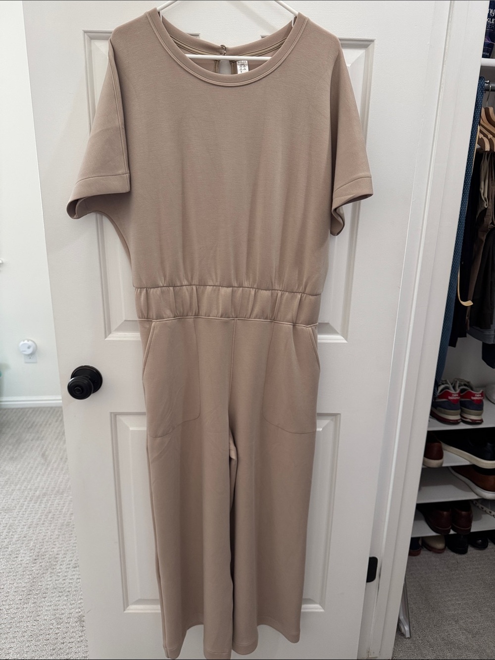 Spanx Air Essentials Short-Sleeve Jumpsuit - Picture 1 of 4
